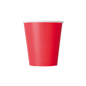 Papirnat kozarec 250 ml d=80 mm 1-slojni rdeča