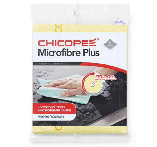 Krpa iz mikrovlaken 34×40 cm 5 kosov / paket MICROFIBER PLUS CLOTH Chicopee rumena (74723)