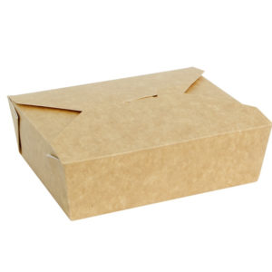Papirnata posoda Fold Box 600 ml 130x110x65 mm kraft (50 kos/pak)