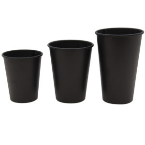 Papirnat kozarec 250 ml d=80 mm 1-slojni Total Black (50 kos/pak)