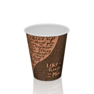 Papirnat kozarec 250 ml d=80 mm 1-slojni Coffee (50 kos/pak)