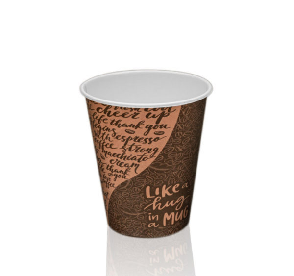 Papirnat kozarec 250 ml d=80 mm 1-slojni Coffee (50 kos/pak)