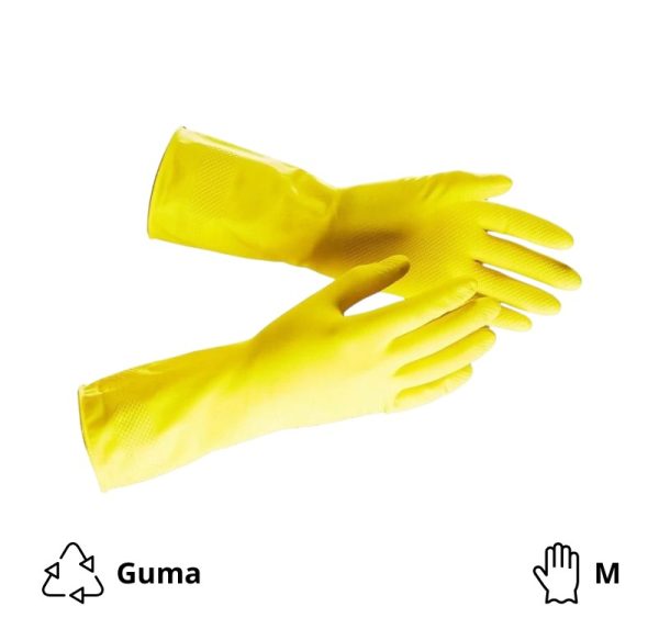 Gospodinjske rokavice, prevlečene z bombažem M