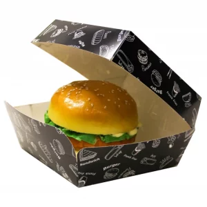 Burger embalaža Complement Black 120х120х70 mm (140 kos/pak)