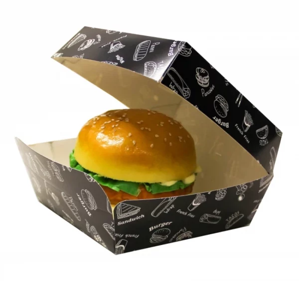 Burger embalaža Complement Black 120х120х70 mm (140 kos/pak)