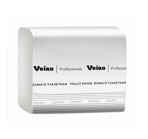 Toaletni papir 2 sl v lističih beli 252 l/pak Veiro Professional Comfort (ТV201) (30 kos/pak)