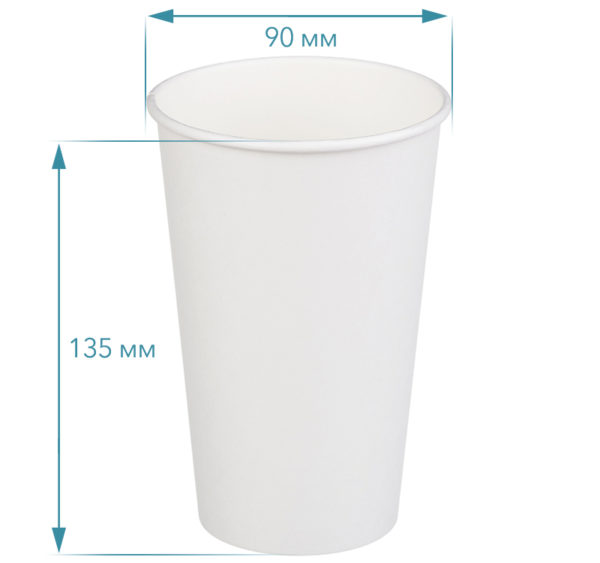 Papirnat kozarec 400 ml d=90 mm 1-slojni beli (50 kos/pak)