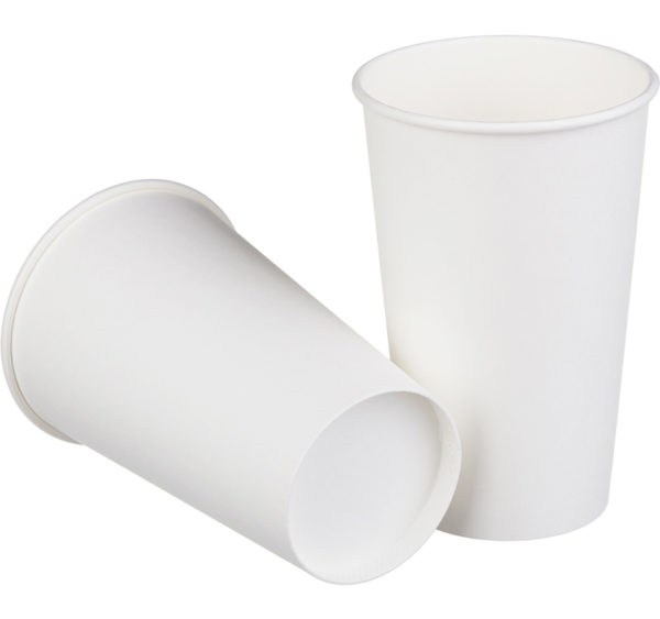 Papirnat kozarec 400 ml d=90 mm 1-slojni beli (50 kos/pak)