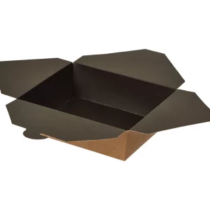 Papirnata posoda Fold Box 950 ml 170x135x50 mm črna (60 kos/pak)