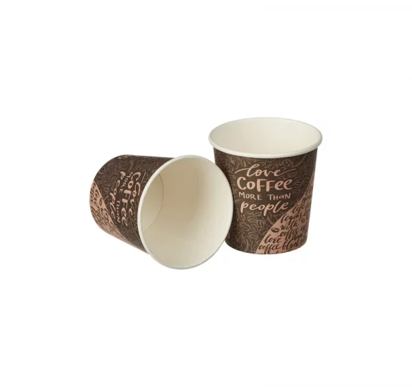Papirnat kozarec 100 ml d=62 mm 1-slojni Coffee (100 kos/pak)