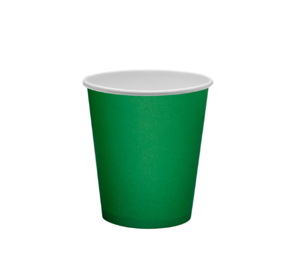 Papirnat kozarec 250 ml d=80 mm 1-slojni zeleni (50 kos/pak)