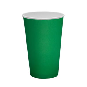 Papirnat kozarec 400 ml d=90 mm 1-slojni zeleni (50 kos/pak)