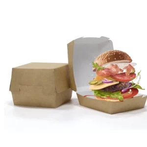 Burger embalaža 120х120х70 mm kraft Saami (140 kos/pak)