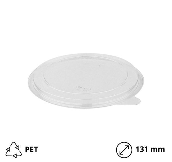 Raven pokrov PET d=131 mm prozoren [20 kos/pak]