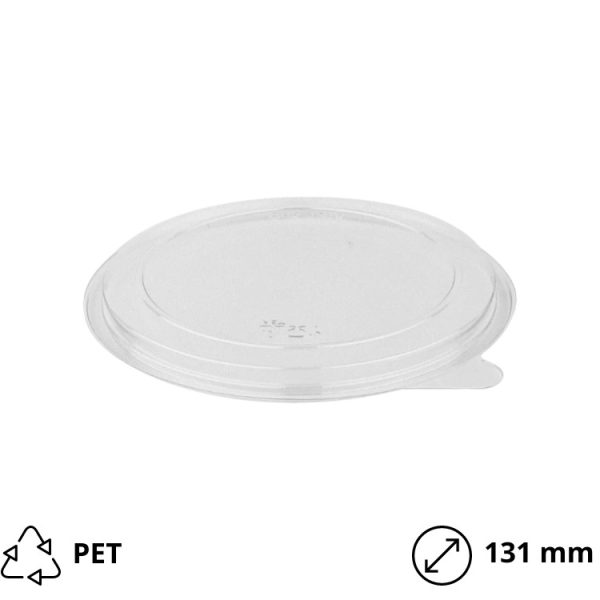 Raven pokrov PET d=131 mm prozoren [20 kos/pak]