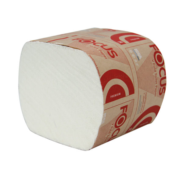 Toaletni papir 2 sl v lističih beli Focus 200 l/pak