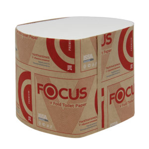 Toaletni papir 2 sl v lističih beli Focus 200 l/pak