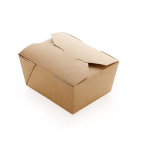 Papirnata posoda ECO FOLD BOX 900 ml 151х115х53 mm kraft (60 kos/pak)