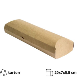 Embalaža za tortiljo, wrap 200x70x55 mm kraft 50 kos