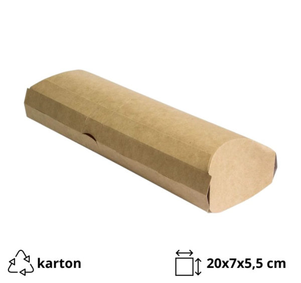 Embalaža za tortiljo, wrap 200x70x55 mm kraft 50 kos