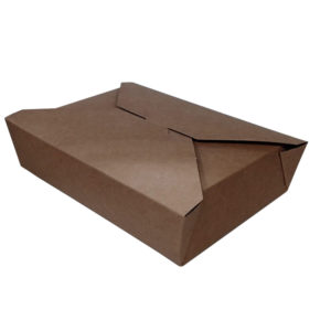 Papirnata posoda Menu Box 1500 ml 194x140x48 mm, kraft (50 kos/pak)