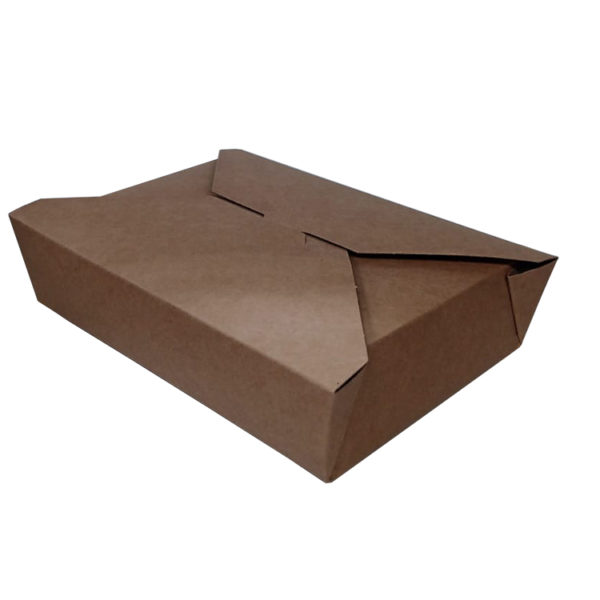 Papirnata posoda Menu Box 1500 ml 194x140x48 mm, kraft [50 kos/pak]