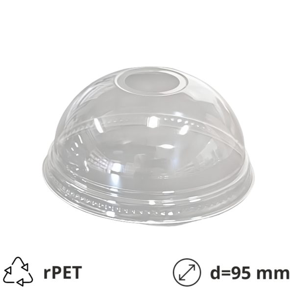 Pokrov z luknjo rPET d=95 mm 100 kos