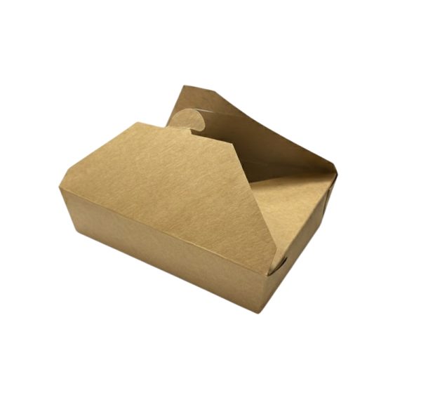 Papirnata posoda Menu Box 1500 ml 194x140x48 mm, kraft 50 kos