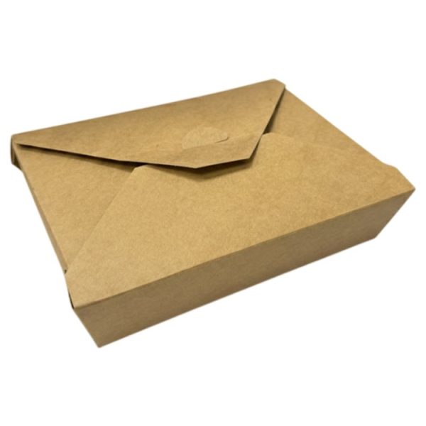 Papirnata posoda Menu Box 1500 ml 194x140x48 mm, kraft 50 kos