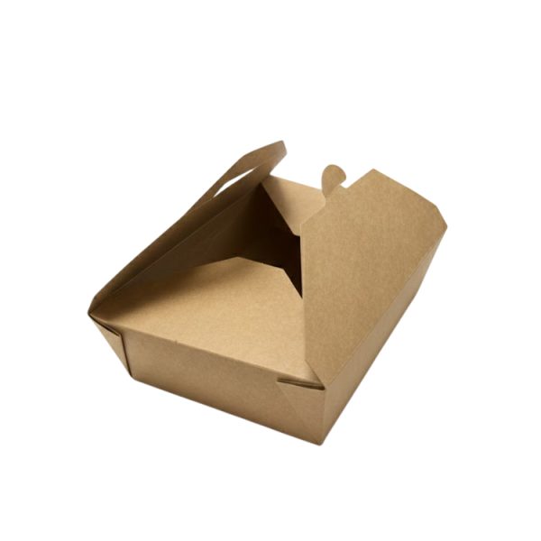 Papirnata posoda Menu Box 1500 ml 194x140x48 mm, kraft 50 kos