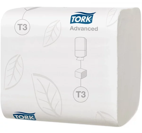 Toaletni papir 2 sl v lističih beli TORK T3 Advance 242 l/pak (114271)
