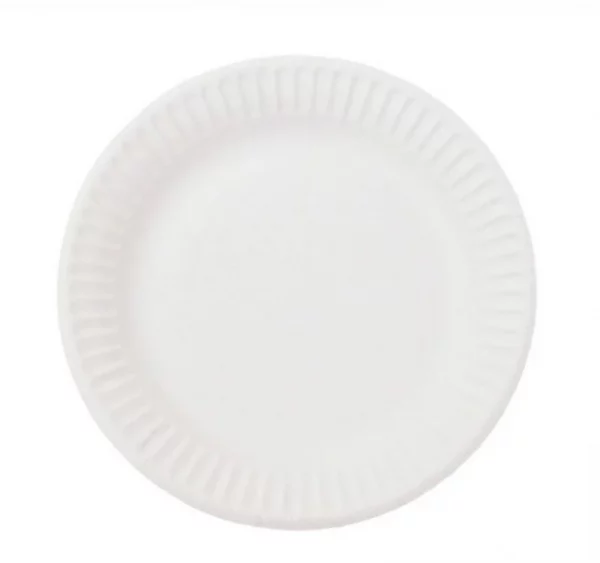 Papirnat krožnik d=230 mm Snack Plate bel glaziran (100 kos/pak)
