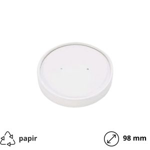 Papirnat pokrov d=98 mm beli 60 kos