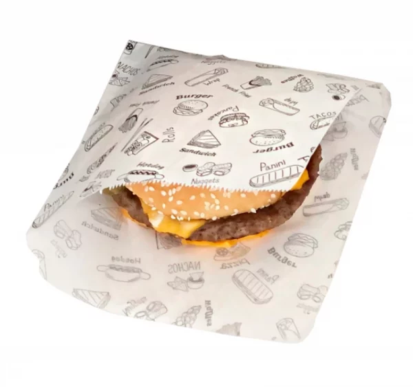 Vrečka za hamburger 150х170 mm Complement Black (100 kos/pak)