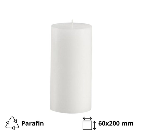 Svečka 60×200 mm bela