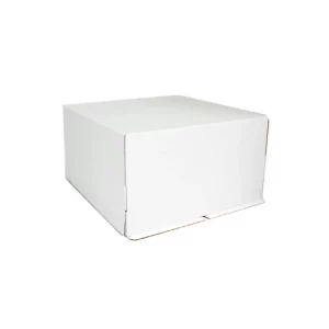 Škatla za torto 300х300х250mm valovita lepenka, do 5 kg, bela (50 kos/pak)