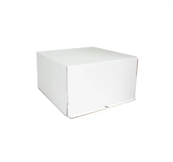 Škatla za torto 300х300х250mm valovita lepenka, do 5 kg, bela (50 kos/pak)