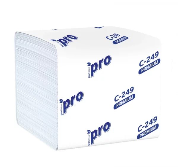 Toaletni papir 2 sl v lističih beli 250 l/pak PROtissue Premium