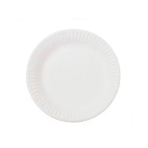 Papirnat krožnik d=165 mm Snack Plate bel glaziran (100 kos/pak)