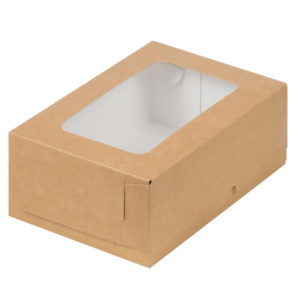 Škatla za desert in torto 190x130x75 mm, kraft (50 kos/pak)