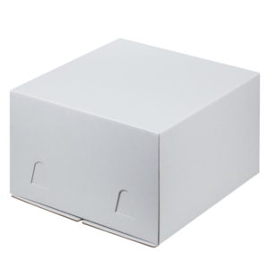Škatla za torto brez okna 280x280x180 mm bela (50 kos/pak)