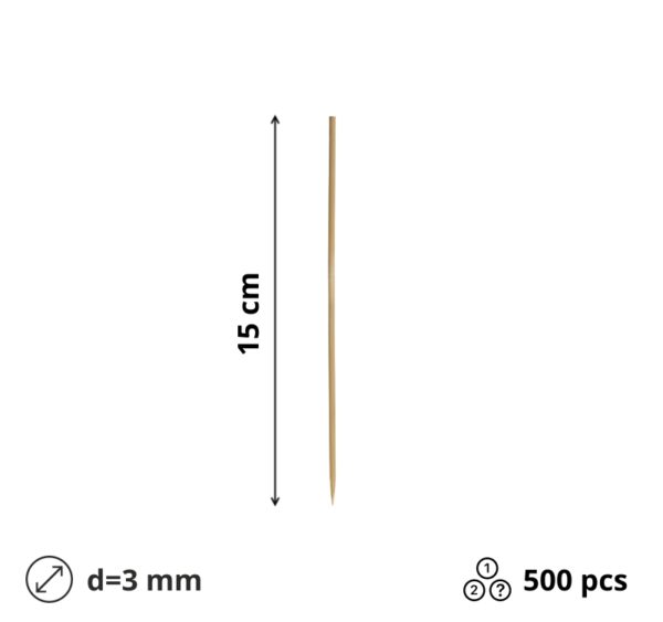 Palčke za ražnjič 15 cm d=3 mm 500 kos