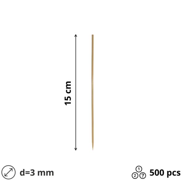 Palčke za ražnjič 15 cm d=3 mm 500 kos