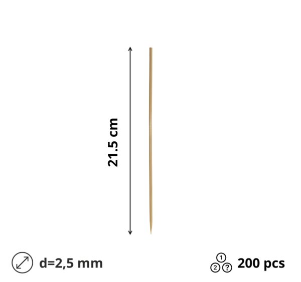Palčke za ražnjič 21,5 cm 200 kos