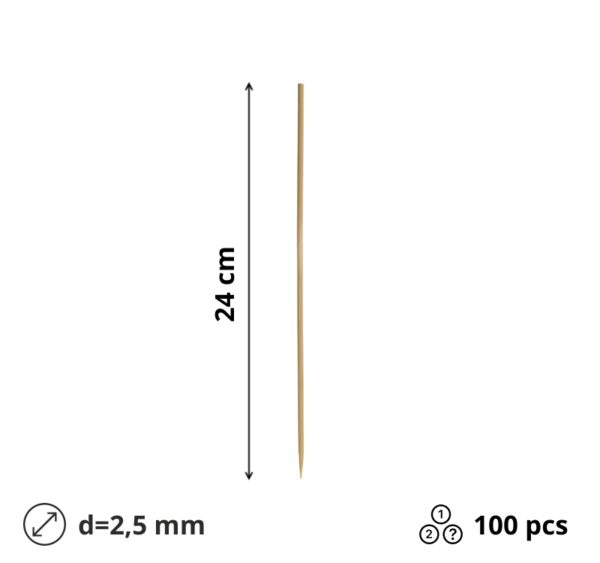 Palčke za ražnjič 24 cm 100 kos/pak