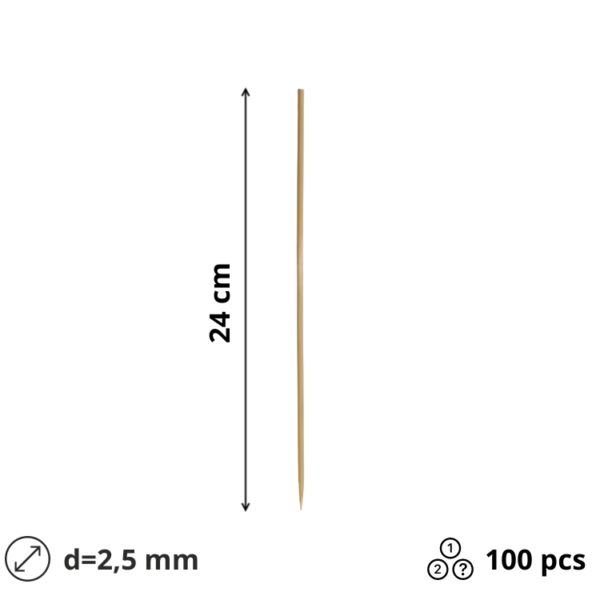 Palčke za ražnjič 24 cm 100 kos/pak