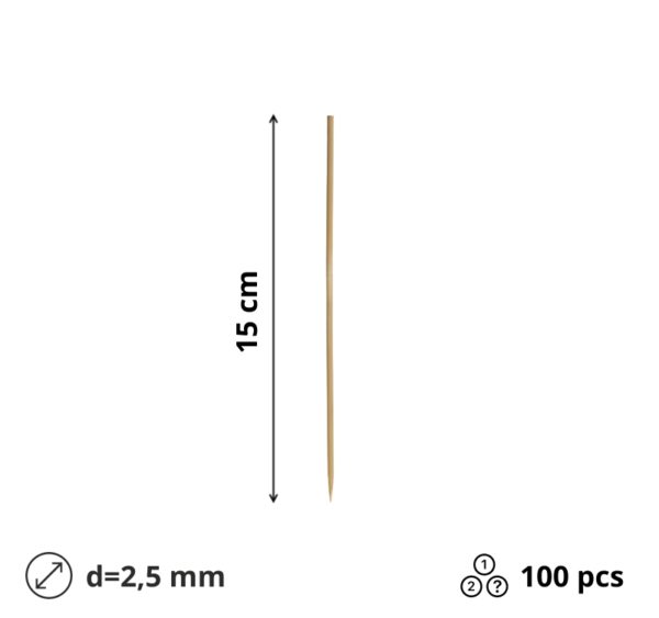 Palčke za ražnjič 15cm d=2,5mm 100kos