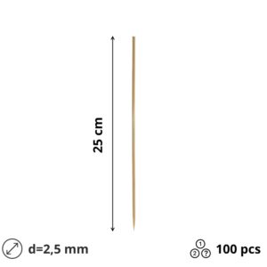 Palčke za ražnjič 25cm d=2,5mm 100 kos