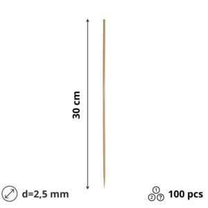 Palčke za ražnjič 30cm d=2,5mm 100 kos