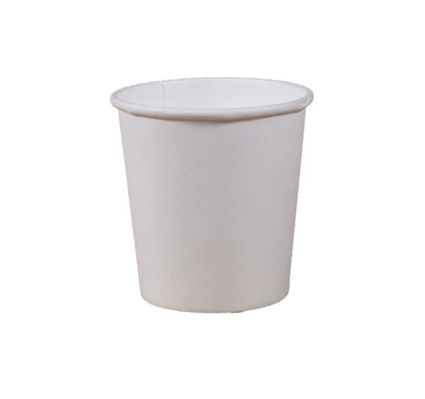 Papirnat kozarec 100 (120) ml d=62 mm 1-slojni beli SUP (50 kos/pak)